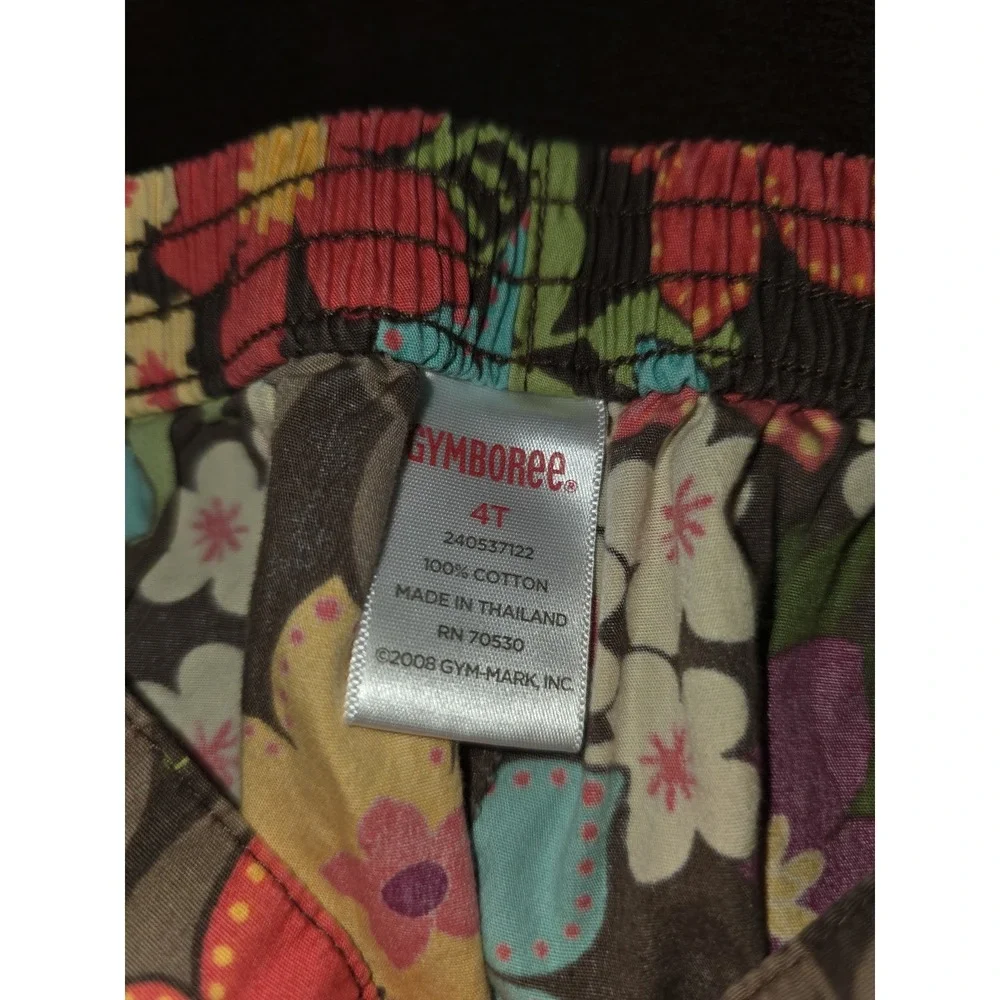 Gymboree jungle gem capris‎ lot of 2 size 4t monkeys floral